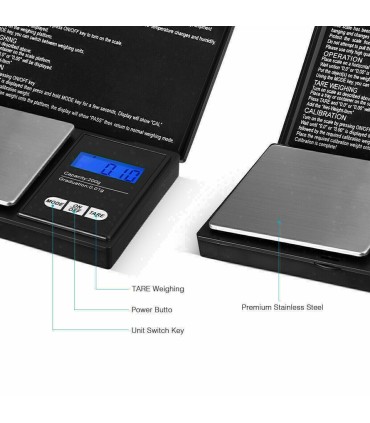 0.01G-500G DIGITAL POCKET WEIGHING MINI SCALES KITCHEN JEWELLERY SCALE