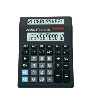 Large Dual Double DISPLAY solar CALCULATOR EASY PRESS