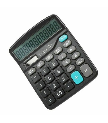 12 Digit Desk Calculator Large Buttons Solar Desktop Battery Office