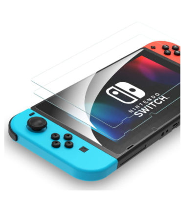 2 Pack Nintendo Switch Console Tempered Glass Screen Protector Cover