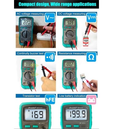Proskit MT-1210 3½ 1999 count Digital Multimeter Test Instruments LCD