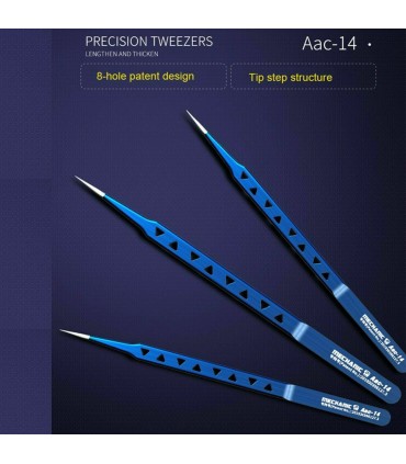 MECHANIC AAC-14 Straight Head Stainless Steel Ultra Precision Tweezer Tool