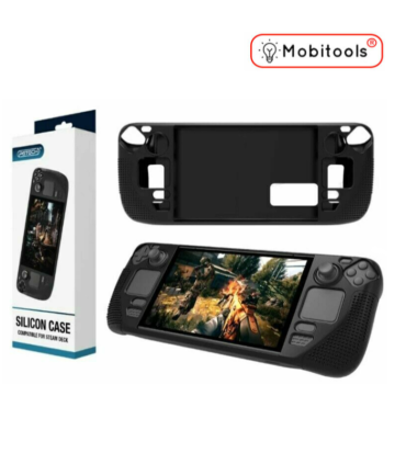 Black Silicone Protective Shell Case Cover For Valve Steam Deck Console