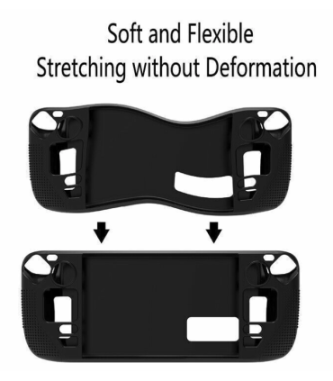 Black Silicone Protective Shell Case Cover For Valve Steam Deck Console