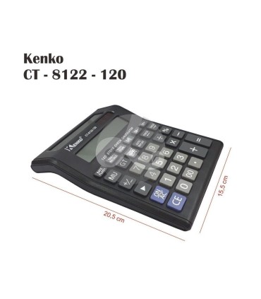 KENKO 12-Digit ct-8122-120 Power Battery/SolarDisplay Double Screen work Office