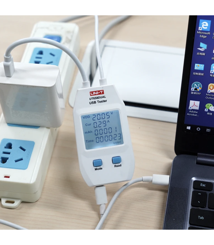 UNI-T UT658Dual Series USB Power Meter Digital Voltage Tester