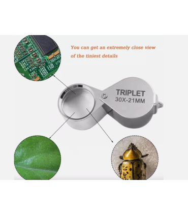 Jewelers Eye Loupe Pocket Magnifier Magnifying Glass Jewelry Diamond 30x21mm