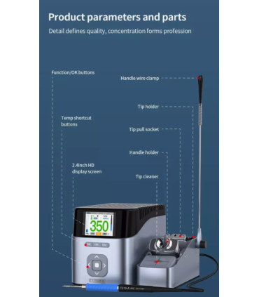 AIXUN T410 Intelligent Solder iron Station T210 Handle 100W with K tip