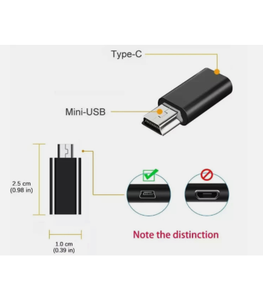 USB C Type-C Female to Mini USB Male Charge Data Sync Adapter Converter OTG