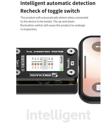 Mechanic T824 SE Mobile Phone Tail Insertion Detector Plug Tester Lightning Type-C