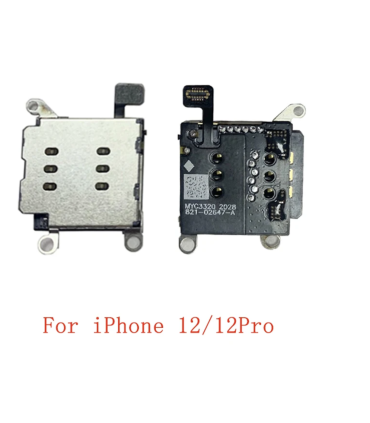 Apple Iphone 12/12 Pro Dual Sim Card simcard Reader Slot Flex