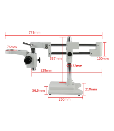 Universal Binocular Stereo Zoom Microscope boom Stand 76mm