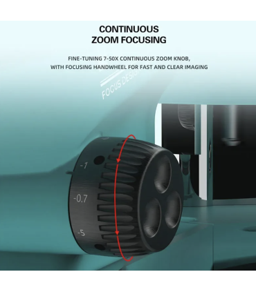 RF4 RF7050TVW Trinocular Stereo Continuous Zoom Industrial Boom Microscope