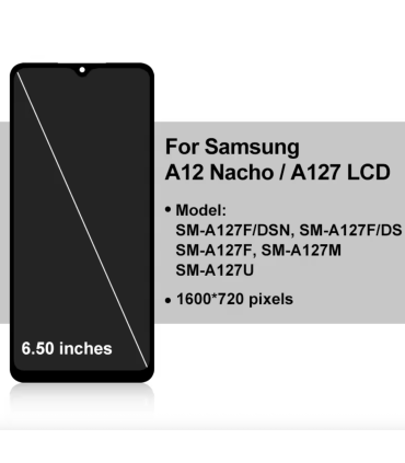 Samsung Galaxy A12 A127F LCD Touch Screen Digitizer with Frame