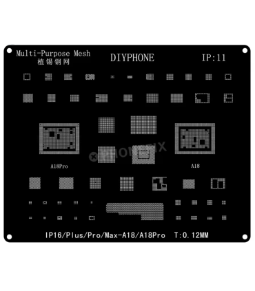 Reballing Stencil Apple iPhone 16 plus pro max A18 IC CPU