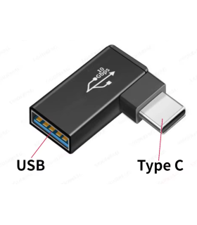 90 Degree USB A To USB C Adapter USB C To USB A Adapter Right Angle