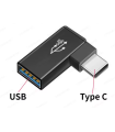 90 Degree USB A To USB C Adapter USB C To USB A Adapter Right Angle