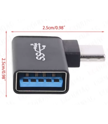 90 Degree USB A To USB C Adapter USB C To USB A Adapter Right Angle