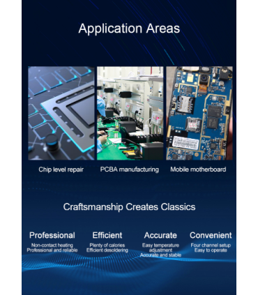 QUICK 861 Pro SMD Station Rework Station Voice Control 1300w