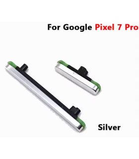 Google Pixel 7 Pro Silver Power Volume Outer Side Button Key Replacement