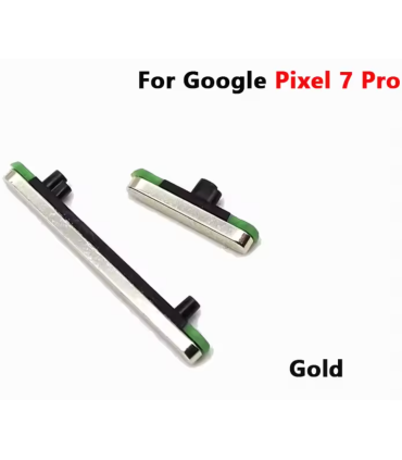 Google Pixel 7 Pro Gold Power Volume Outer Side Button Key Replacement