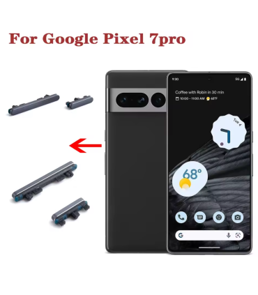 Google Pixel 7 Pro Gold Power Volume Outer Side Button Key Replacement