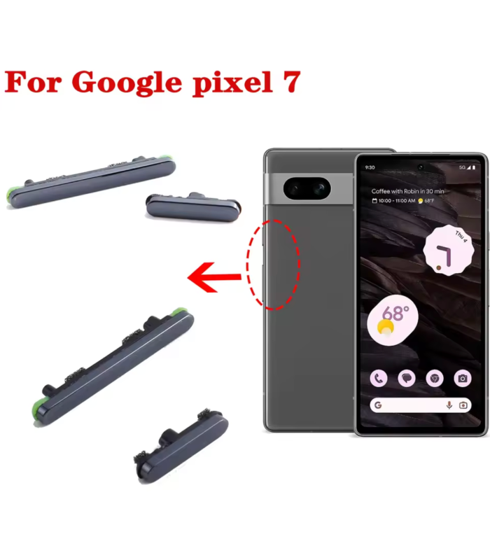 Google Pixel 7 Gold Power Volume Outer Side Button Key Replacement