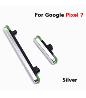Google Pixel 7 Silver Power Volume Outer Side Button Key Replacement