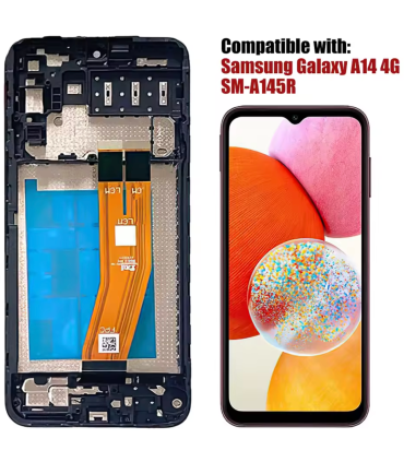 Samsung Galaxy A14 4G SM-A145R LCD Display lens Screen Digitizer frame