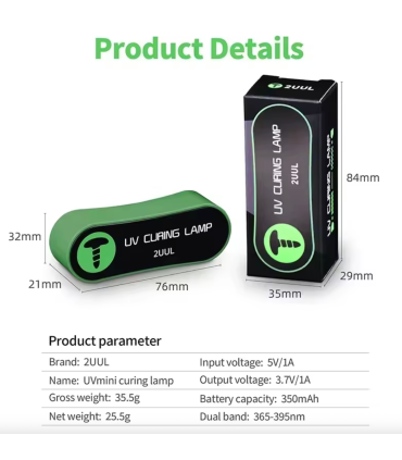 2UUL SC08 365-395nm UV Curing Lamp For Solder Mask UV optical Glue Adhesive