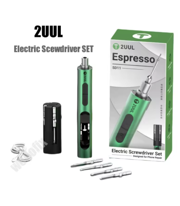 2UUL SD11 Espresso Electric Screwdriver Set Portable Adjustable 5 Speed Torque