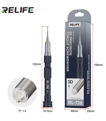 RELIFE RL-726A 3D Torque Precision 5 Piece Screwdriver Set Phone Repair Tool