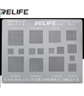 RELIFE Parallel 45 Degree Multi-Purpose reballing BGA Stencil 0.3 0.35 0.4 0.5