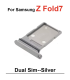 For Samsung Galaxy Z Fold 7 Silver Replacement Dual Sim Tray simcard Slot Holder
