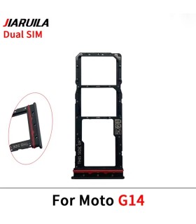 Motorola Moto G14 Grey black Sim Card Tray Replacement Dual Simcard Holder