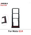 Motorola Moto G14 Grey black Sim Card Tray Replacement Dual Simcard Holder