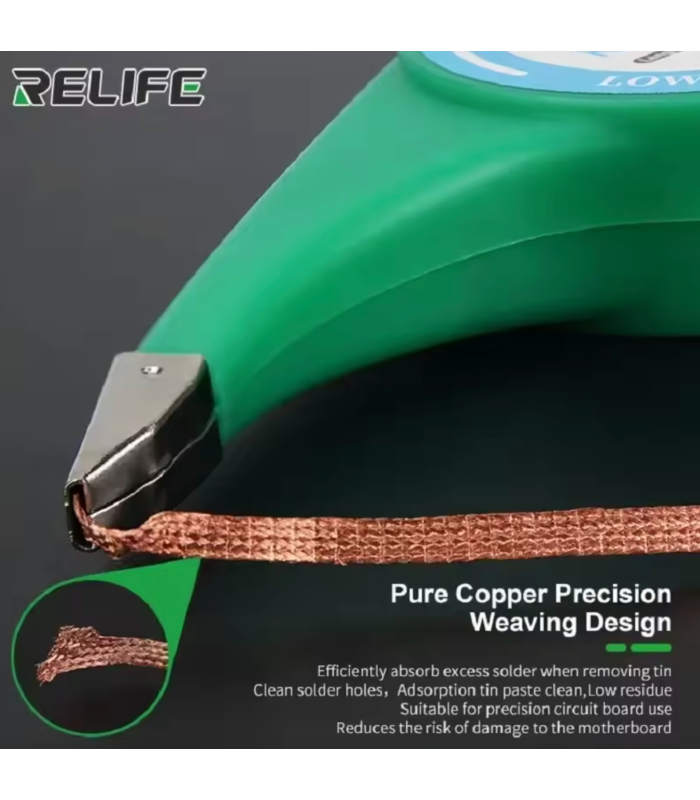 Relife RL-2520 Soldering Wick 2.5mm x 2m Desoldering Wires Tin Remover suction