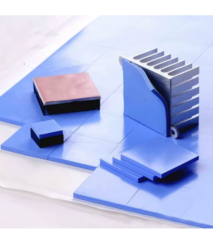 2 PCS SILICONE Blue Thermal Pad 100 x 100 x 1.0 mm thick 6 W/mK Heat Sink