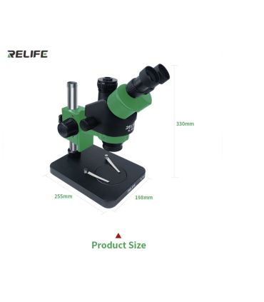 RELIFE RL-M3T-B1 Trinocular Stereo Microscope 7X-45X Zoom