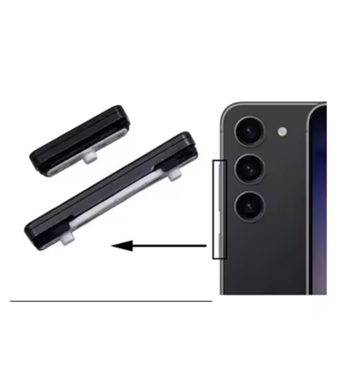 For Samsung Galaxy S22 S22 plus Silver Outer Side Power Volume on off Button