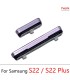 For Samsung Galaxy S22 S22 plus Purple Outer Side Power Volume on off Button
