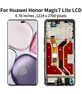 For Honor Magic 7 LITE X9C BRP-NX1 OLED Display LCD Touch Screen Purple Frame