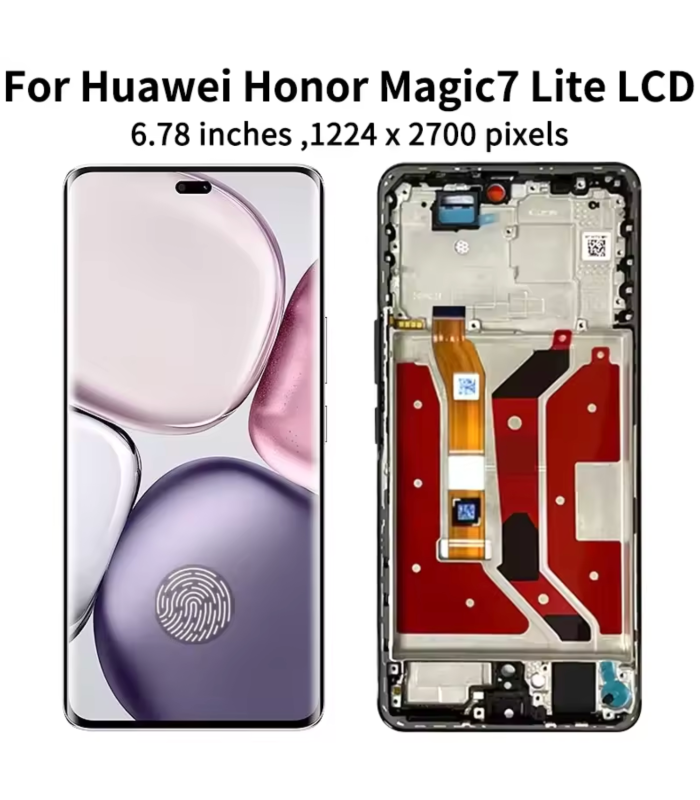 For Honor Magic 7 LITE X9C BRP-NX1 OLED Display LCD Touch Screen Purple Frame