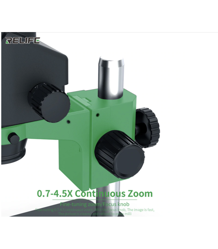 RELIFE RL-M3T-B1 Trinocular Stereo Microscope 7X-45X Zoom