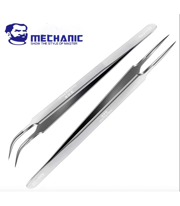 MECHANIC AAA-14 Straight Head ESD Stainless Steel Ultra Precision Tweezer Tool