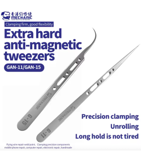 MECHANIC G-11 Straight Super Hard Anti-magnetic Tweezers for Repair PCB boards