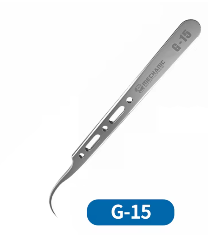 MECHANIC G-15 Curved Super Hard Anti-magnetic Tweezers for Repair PCB boards