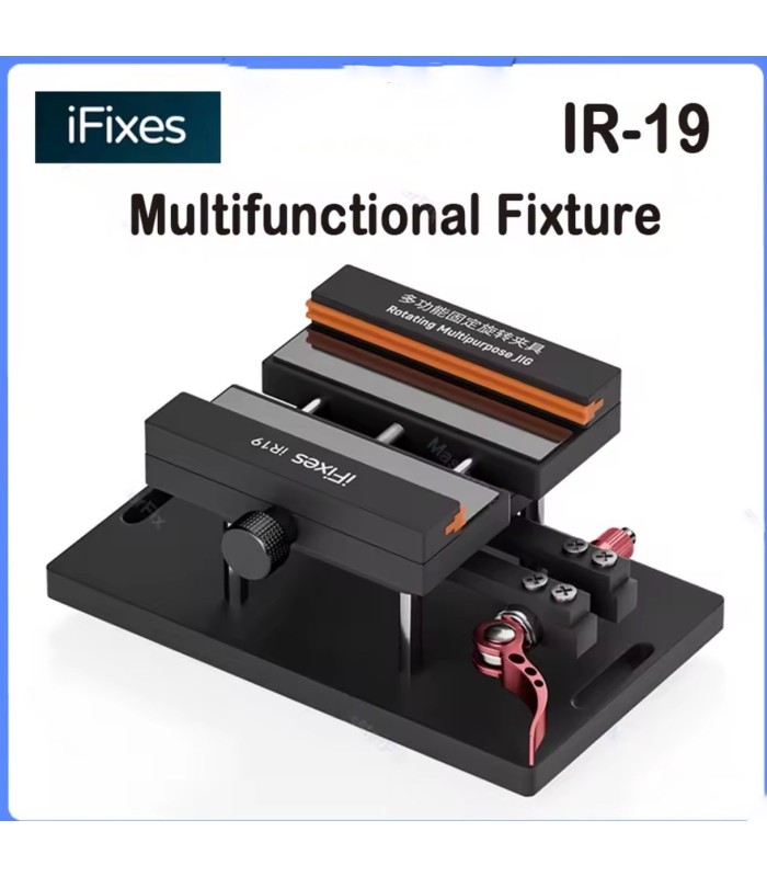 iFixes iR19 Anti-slip 360° Rotating Fixture Clamp Holder 2-in-1 for phone back