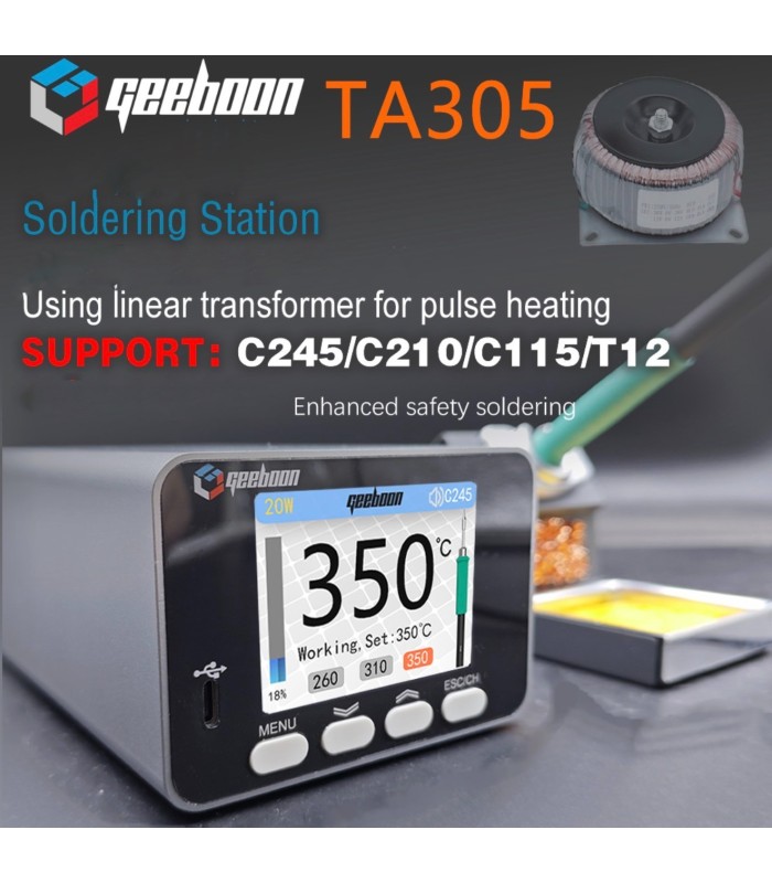 GEEBOON 150W TA305 Linear transformer soldering solder iron station c245C210 kit