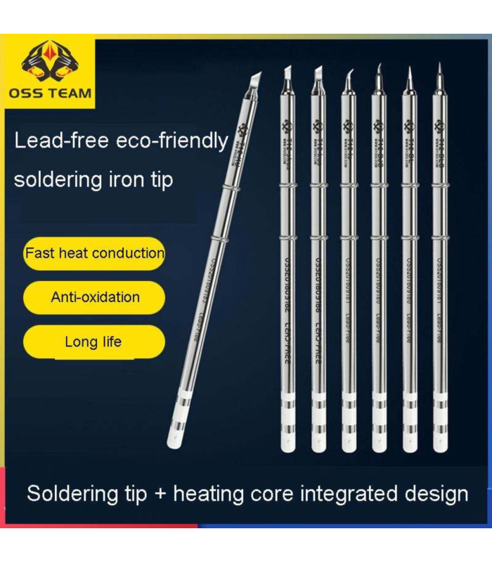 Oss T12-BL Soldering Iron Tip for T12 Series Station Heater Solder straight Head
